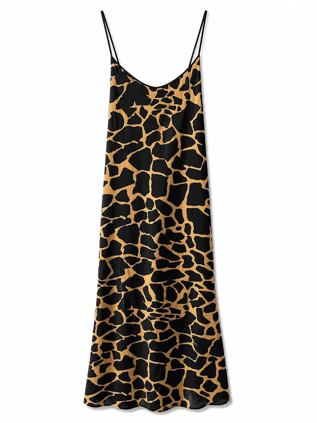 Women’s Giraffe Print Slip Maxi Dress